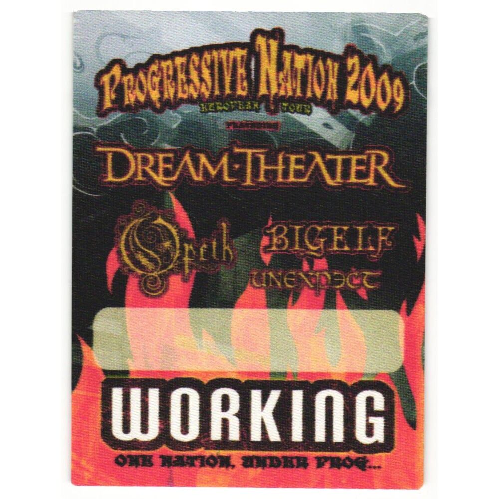 2009 Dream Theater Opeth Big Elf Concert Backstage Pass Working